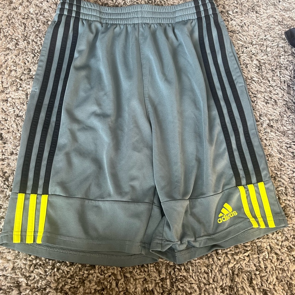 Gray boys Adidas gym shorts